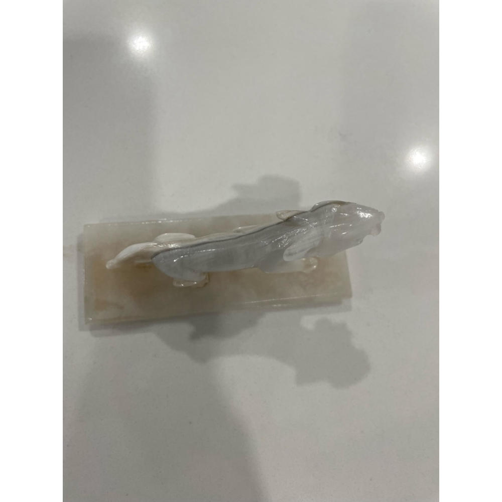 Vintage Marble Onyx Hand Carved Stone Big Cat Tiger Cougar Jaguar White Desk - Picture 3 of 8